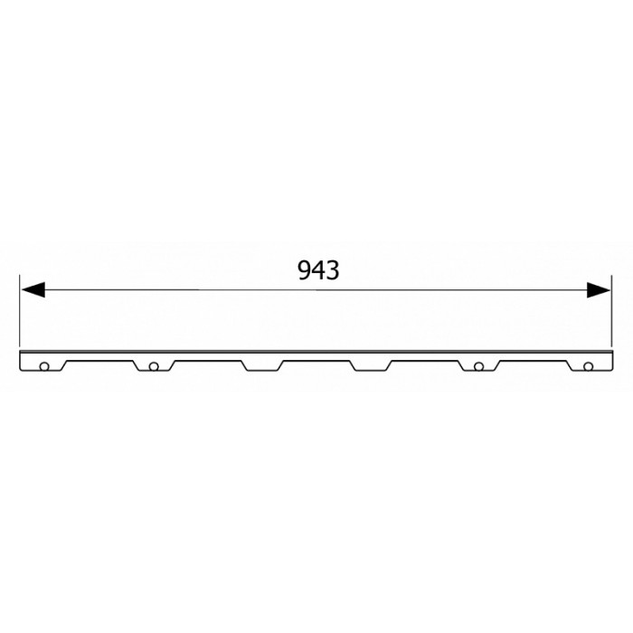 Решетка Tece TECEdrainline Steel II 601083 100 нержавеющая сталь матовая