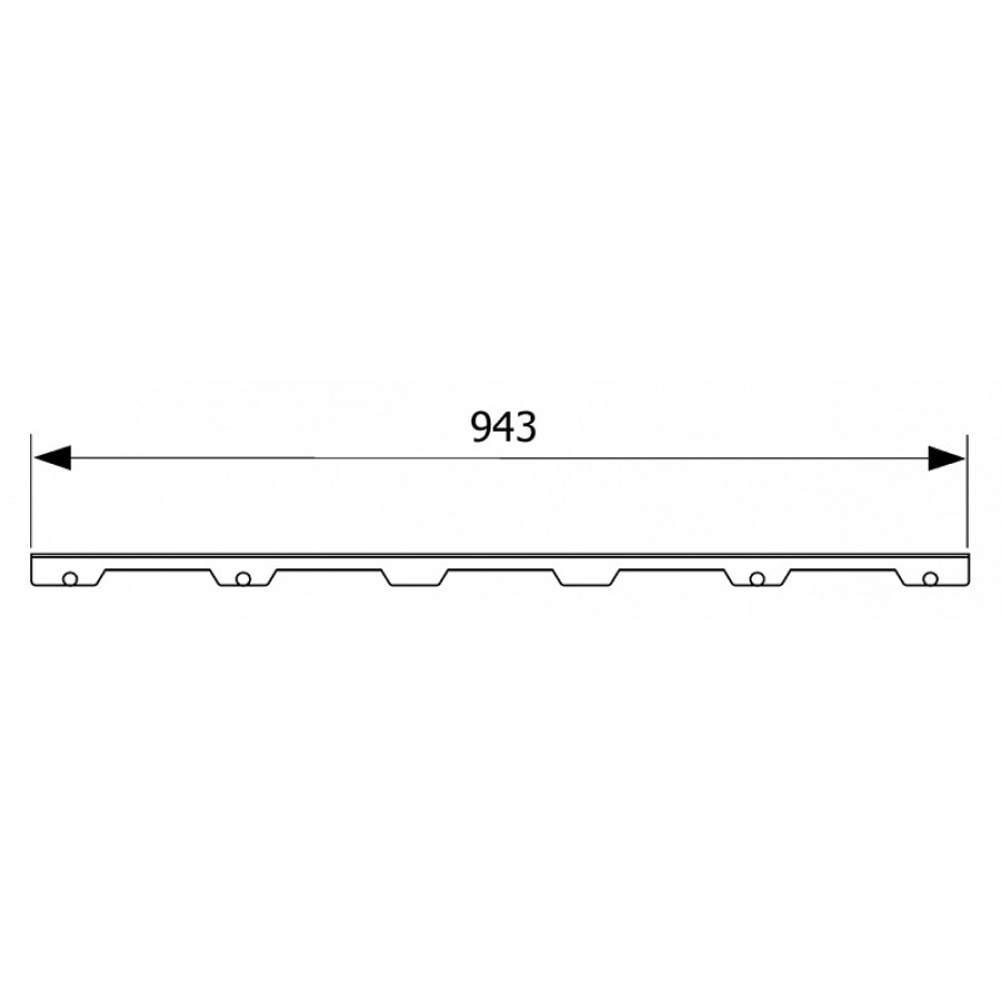 Решетка Tece TECEdrainline Steel II 601083 100 нержавеющая сталь матовая