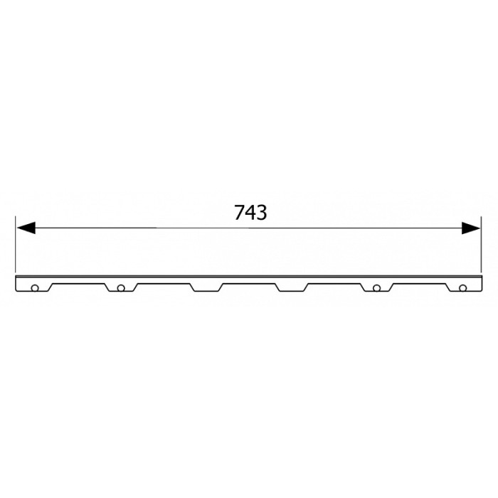 Решетка Tece TECEdrainline Steel II 600883 80 нержавеющая сталь матовая