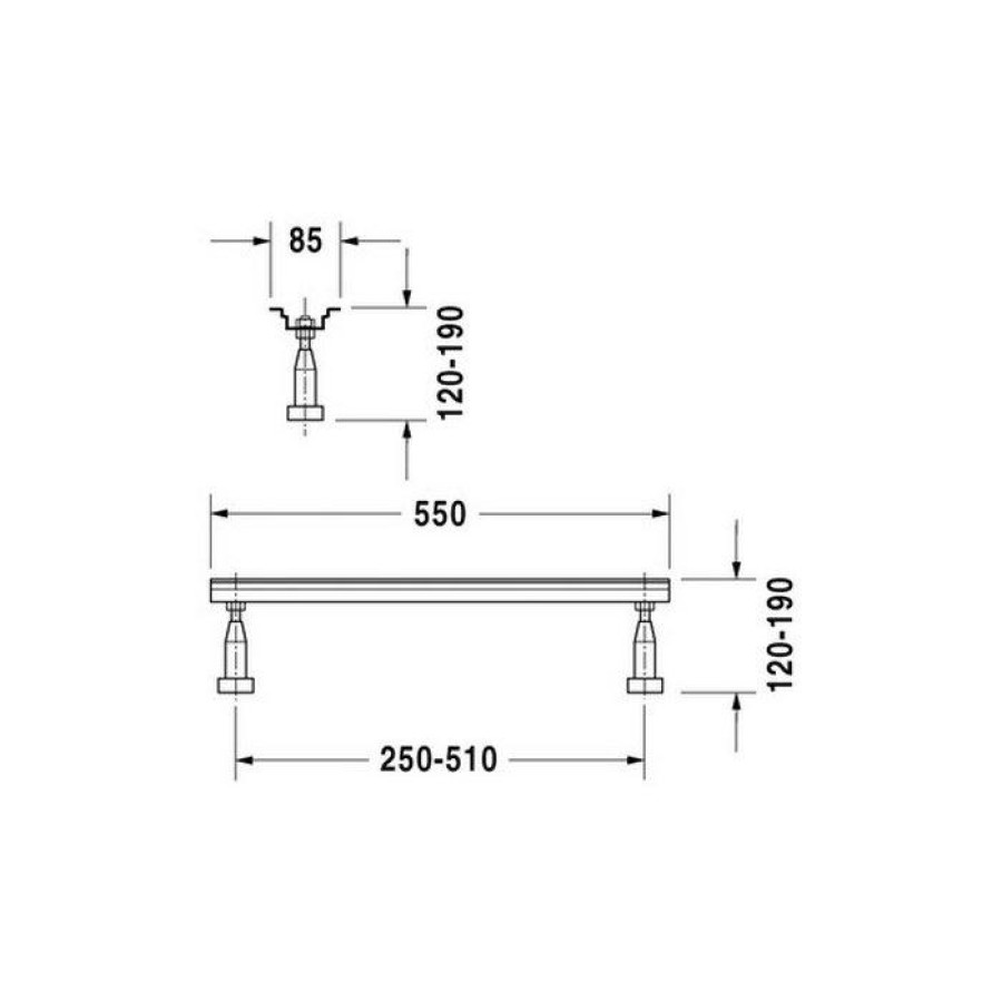 Комплект ножек для ванн Duravit 790100000000000