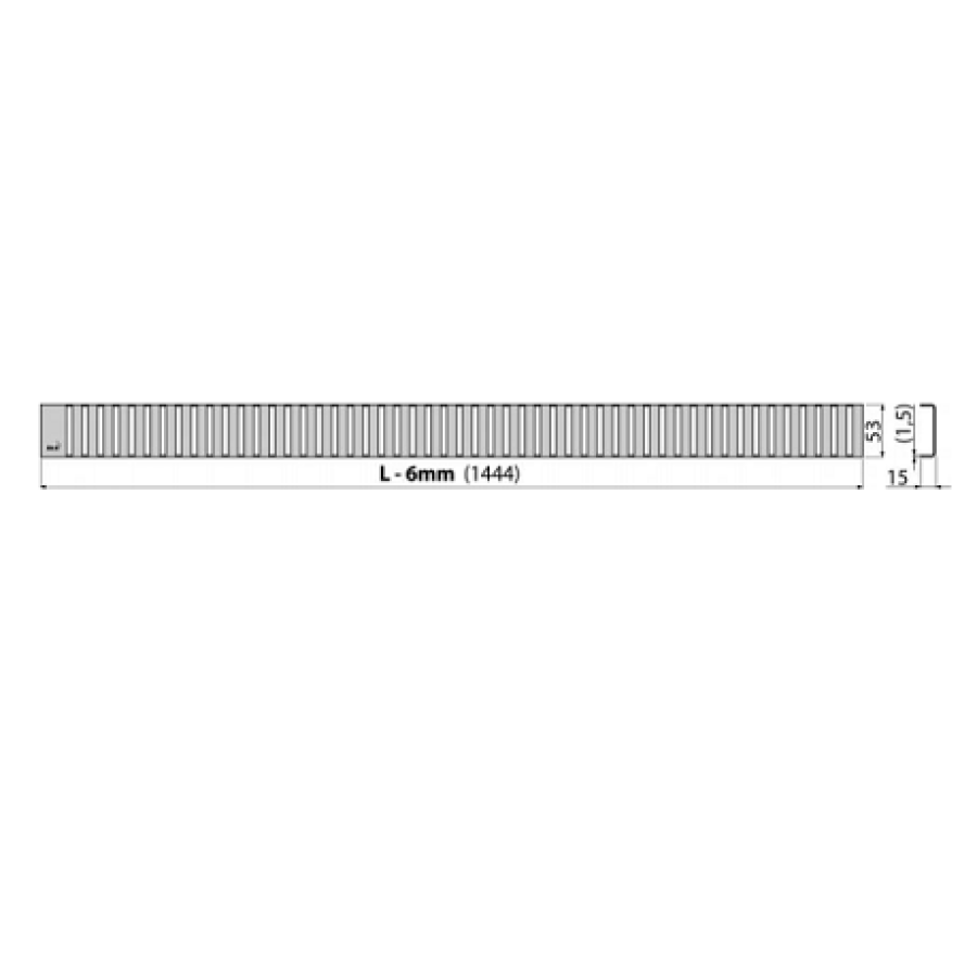 Решетка AlcaPlast Line LINE-1450M хром матовый