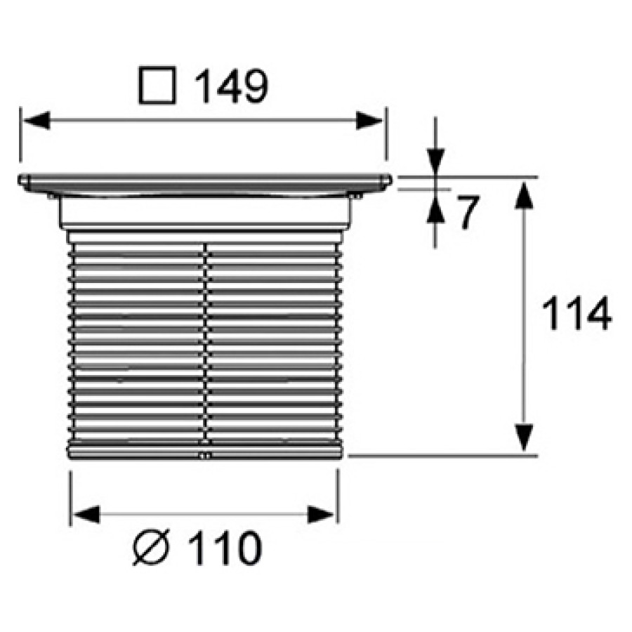 Решетка Tece TECEdrainpoint S 3660008 quadratum с монтажным элементом