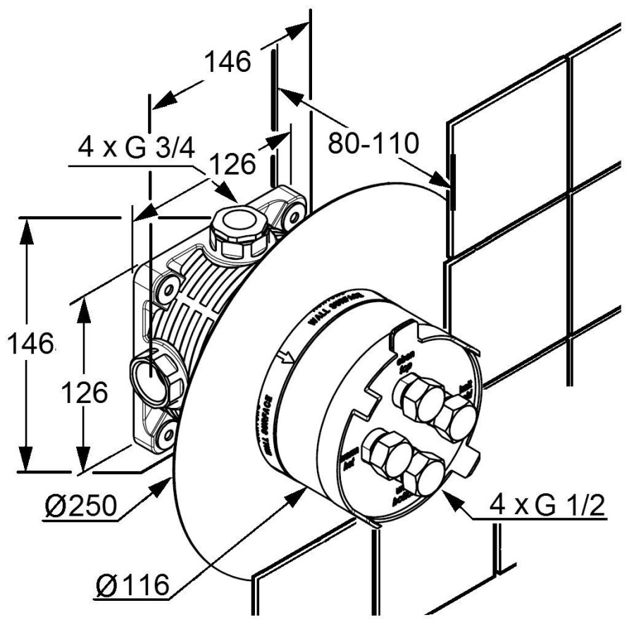 Внутренняя часть смесителя Kludi Flexx.Boxx 88011