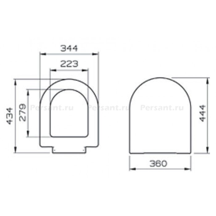 Крышка-сиденье для унитаза Vitra S50 72-003-309, микролифт