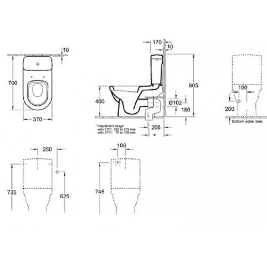 Крышка-сиденье для унитаза Villeroy&Boch Omnia Architectura 98M9C101