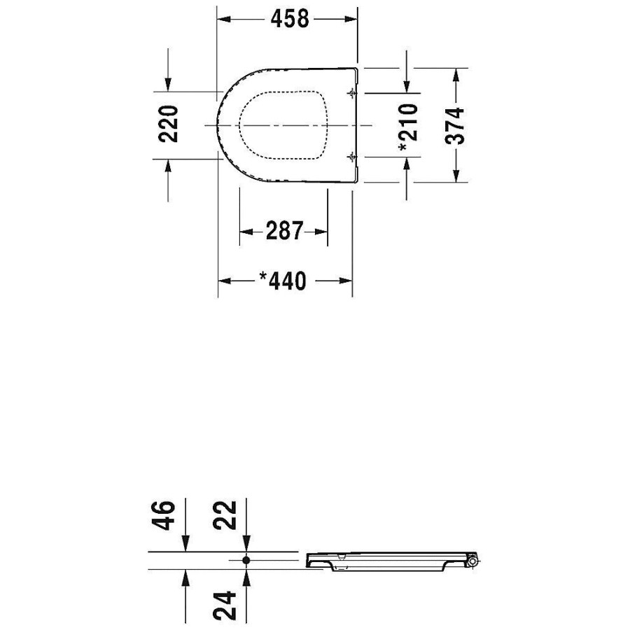 Крышка-сиденье для унитаза Duravit Me By Starck 0020090000