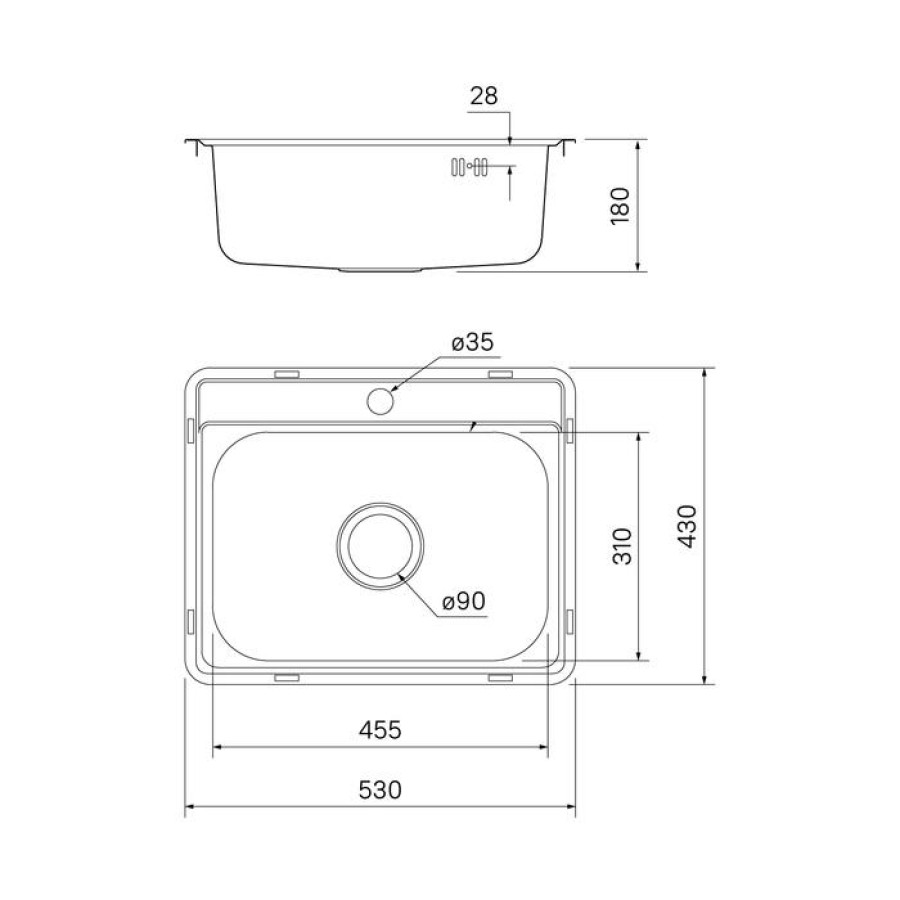 Кухонная мойка IDDIS Basic BAS53P0i77