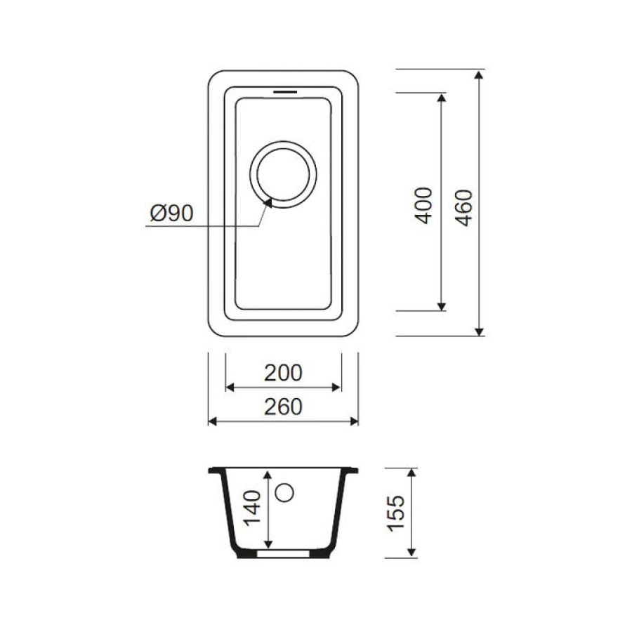 Кухонная мойка IDDIS Tanto TU1W261i87