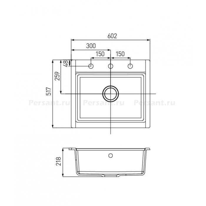 Кухонная мойка Aquaton Делия 60 1A715232LD290 шампань