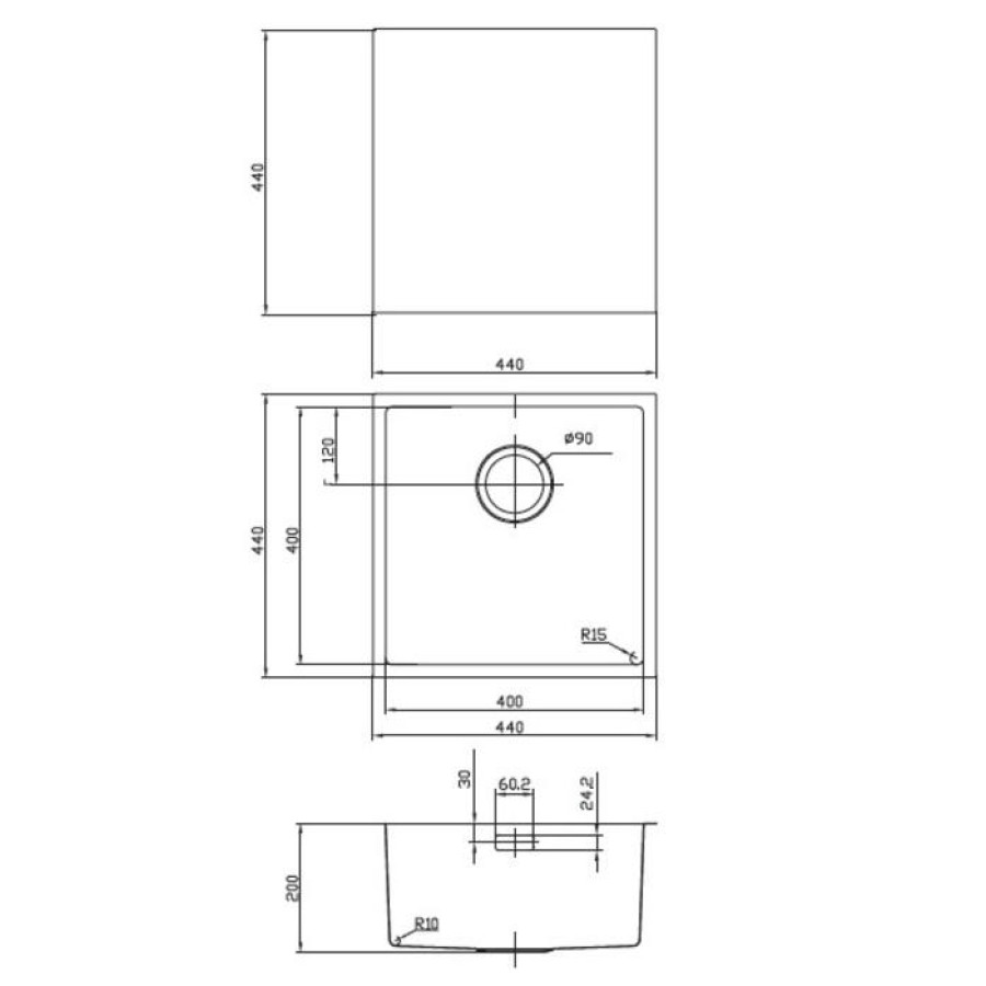 Кухонная мойка IDDIS Edifice EDI44B0i77