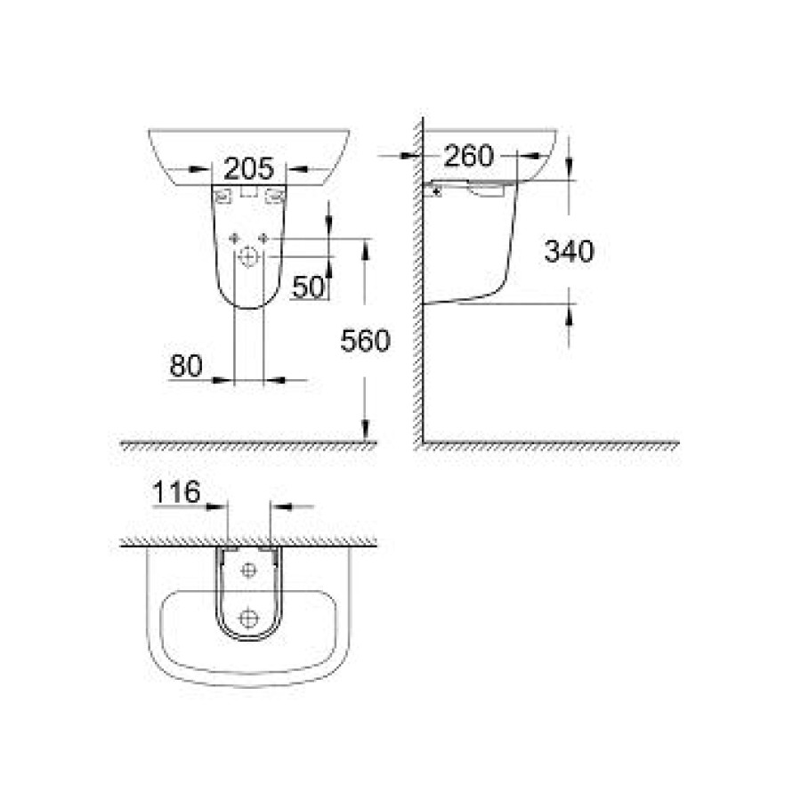 Полупьедестал Grohe Bau Ceramic 39426000