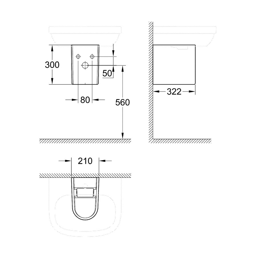 Полупьедестал Grohe Euro Ceramic 39201000