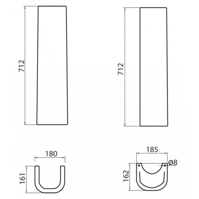 Пьедестал для раковины BelBagno Sabrina BB122P