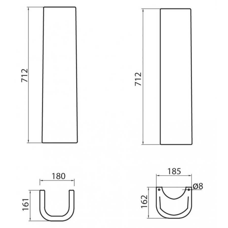 Пьедестал для раковины BelBagno Sabrina BB122P