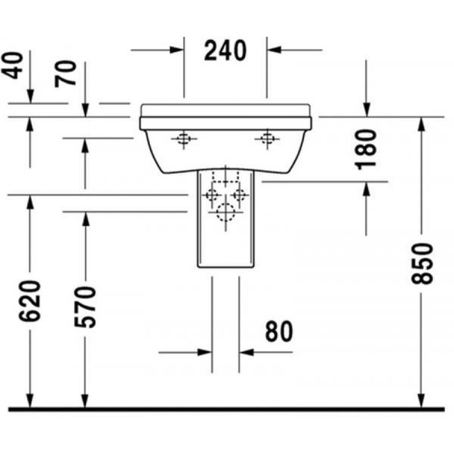 Полупьедестал Duravit Starck 3 865170000