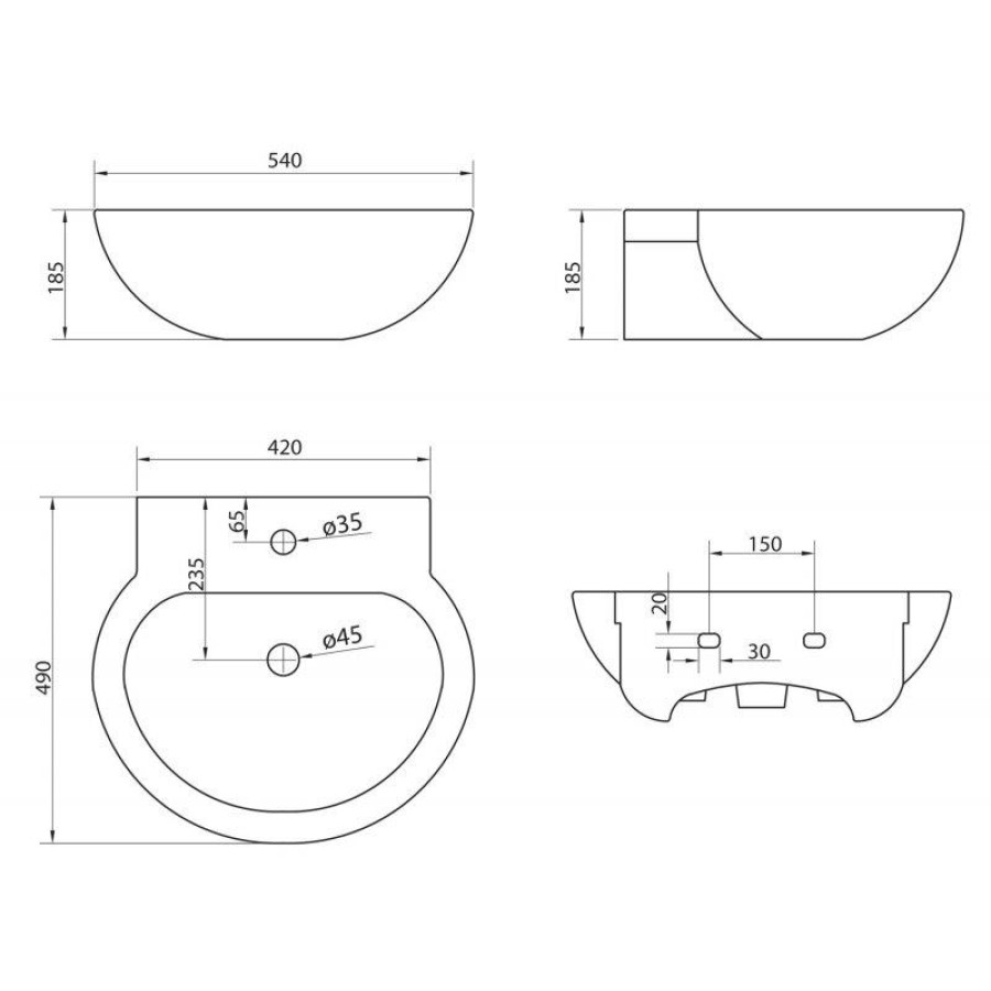 Пьедестал для раковины BelBagno Sabrina BB122P