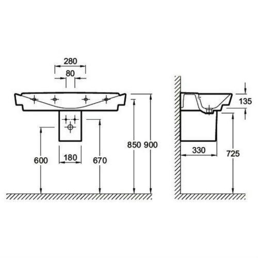 Полупьедестал Jacob Delafon Reve 5031W-00