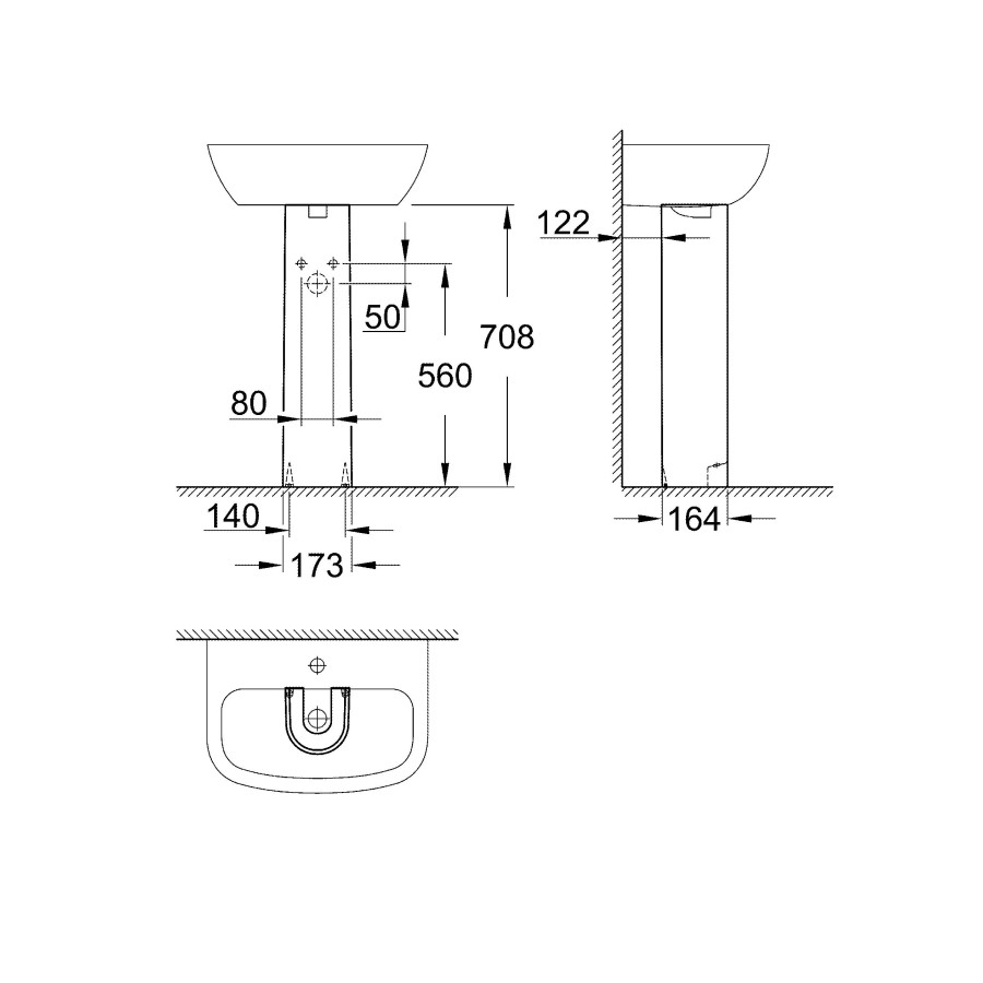 Пьедестал Grohe Bau Ceramic 39425000