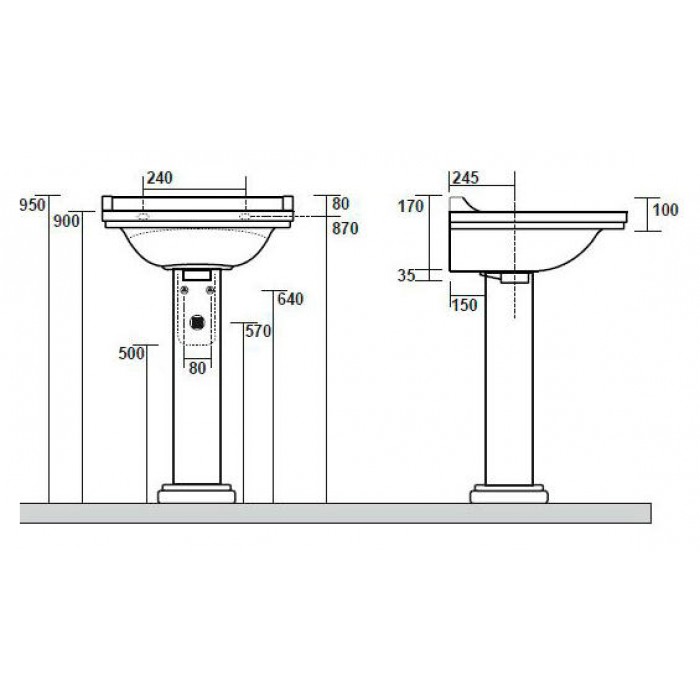 Пьедестал KERASAN Waldorf 417001bi