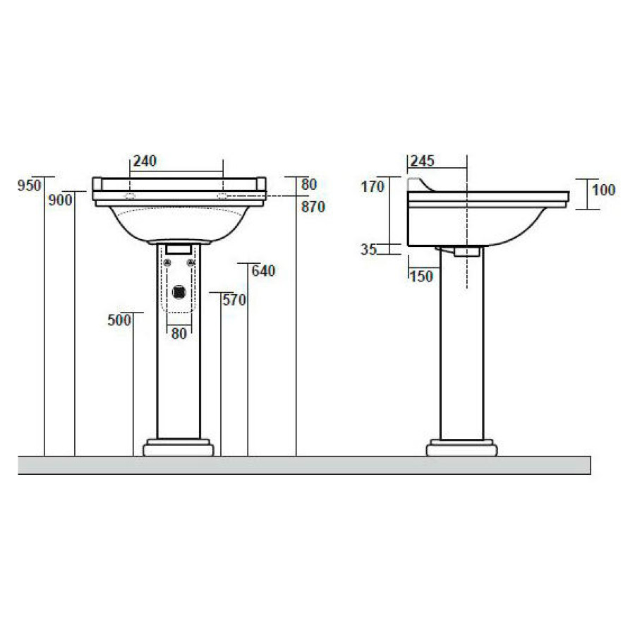 Пьедестал KERASAN Waldorf 417001bi