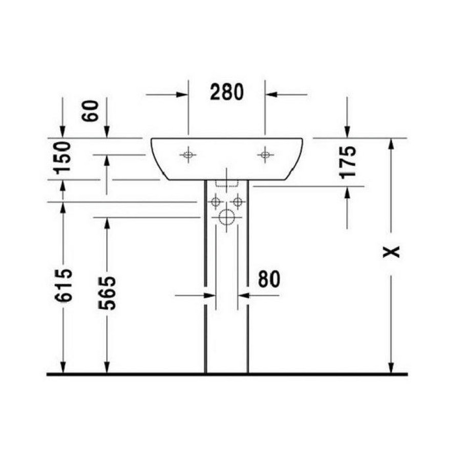 Пьедестал Duravit D-Code 8632700002