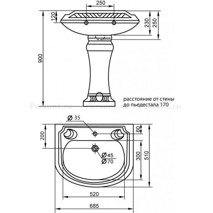Пьедестал Cezares King Palace CZR-431