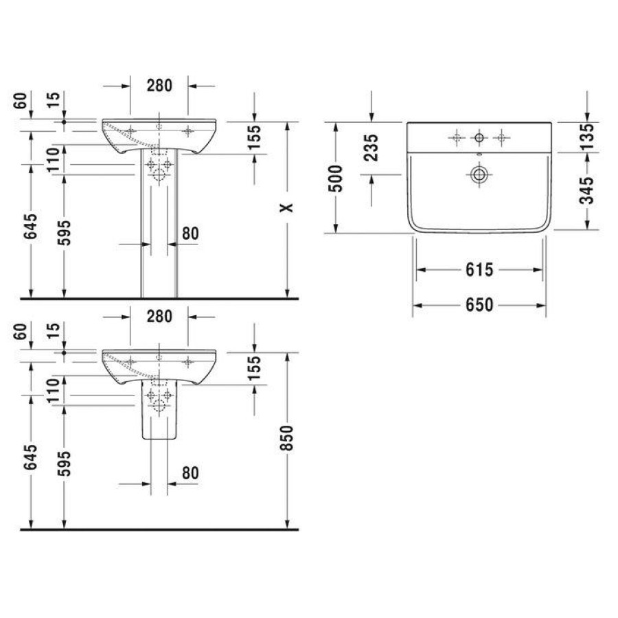 Пьедестал Duravit Me by Starck 0858390000