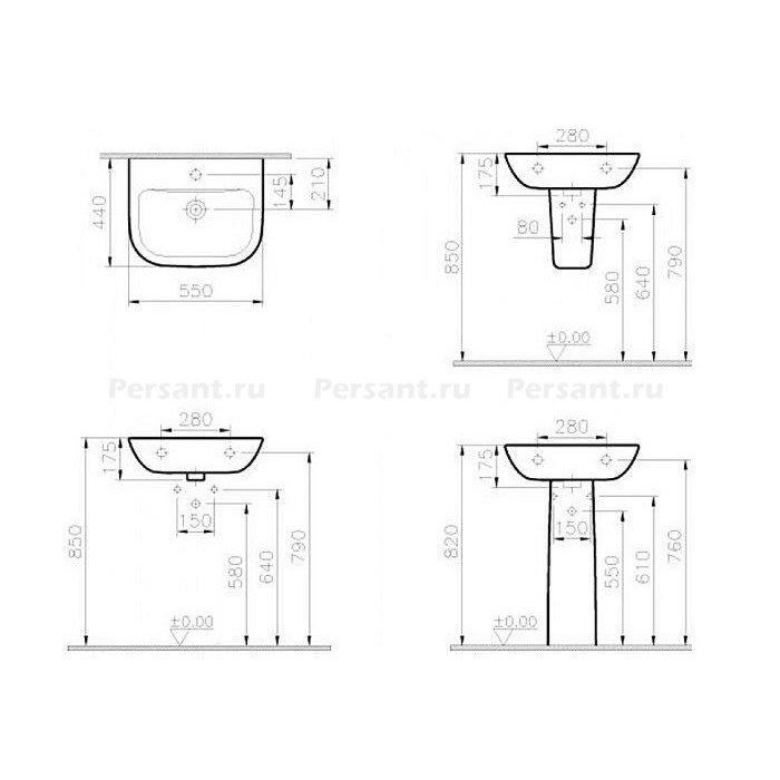 Полупьедестал Vitra S20 5281B003-7201