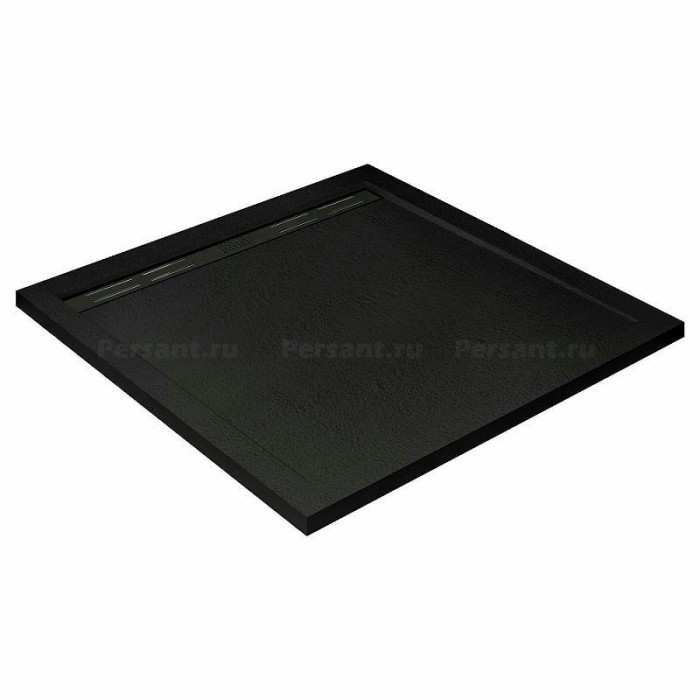 Душевой поддон из искусственного камня Cezares Tray AS 100x100 TRAY-AS-A-100-30-NERO Черный матовый