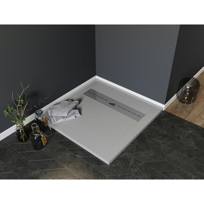 Душевой поддон из искусственного камня Aquanet Delight 90x90 258882 Серый