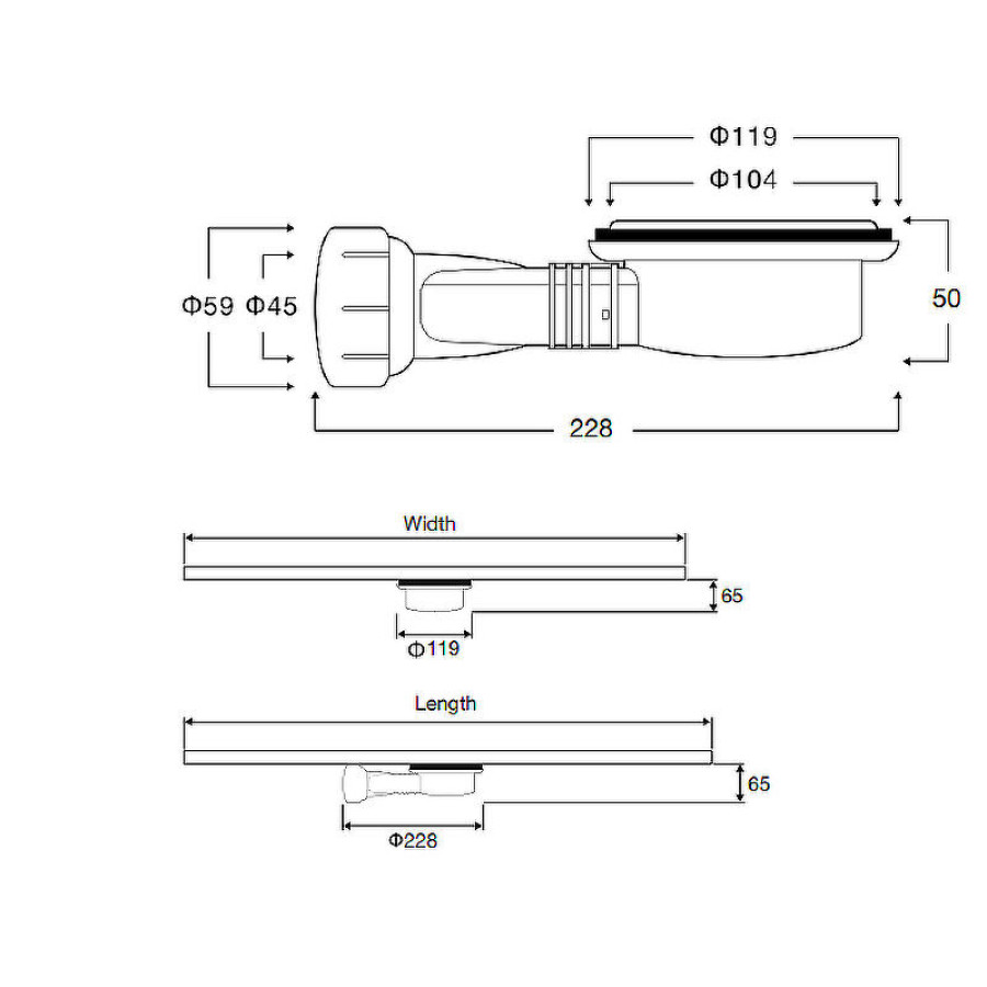 Душевой поддон из искусственного камня Vincea 170x90 VST-4SR9017W+Vsph-D132 Белый матовый