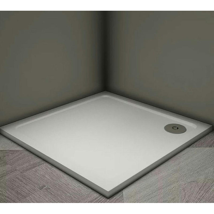 Душевой поддон из искусственного камня Veconi Tezeo 100x100 TZ08-100K-01-19C3 Белый