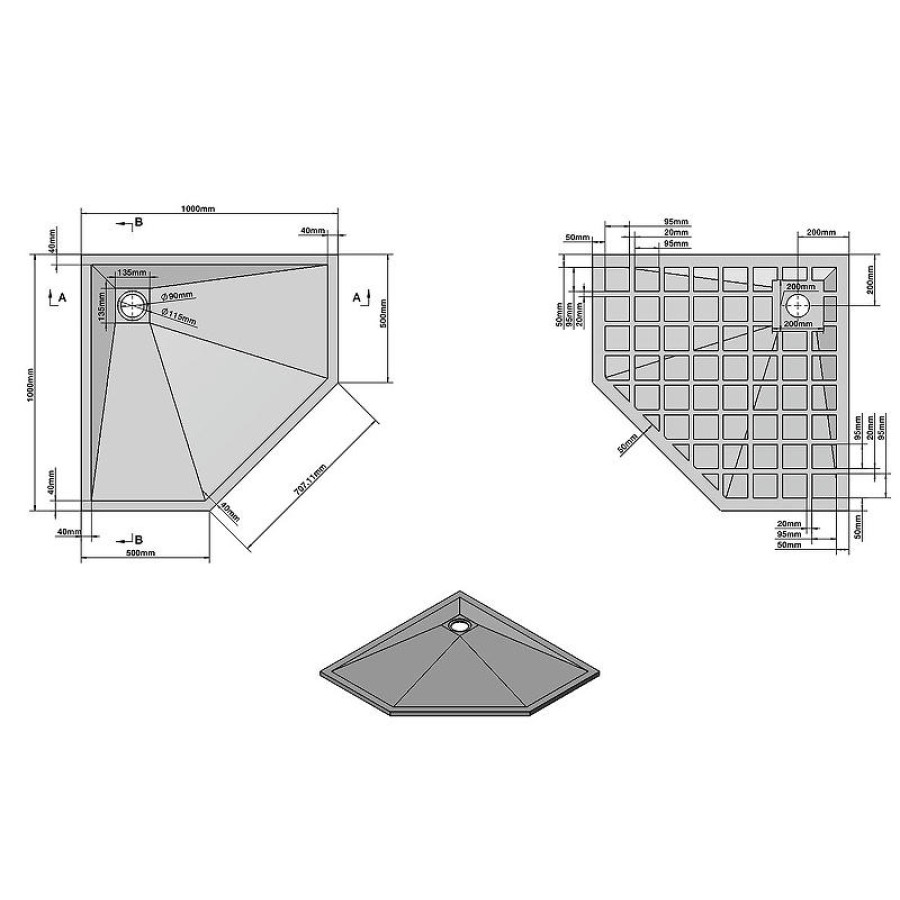 Душевой поддон из искусственного камня Vincea 100x100 VST-4SP1010W Белый матовый