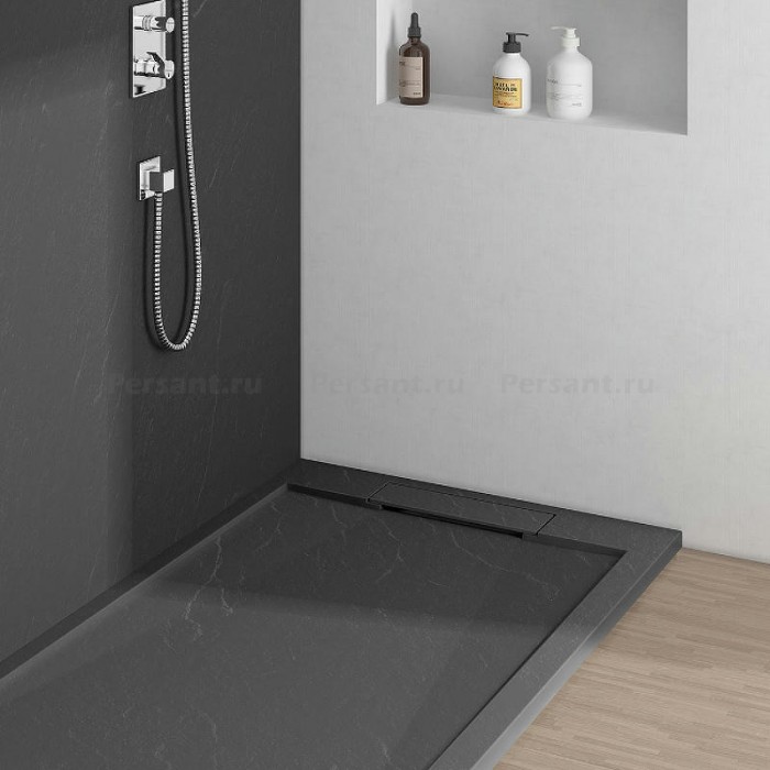 Душевой поддон из искусственного камня Vincea 120x90 VST-4SRL9012A Антрацит