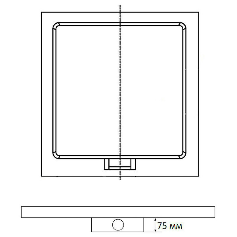 Душевой поддон из искусственного камня RGW STA-01W 90x90 16330199-01 Белый