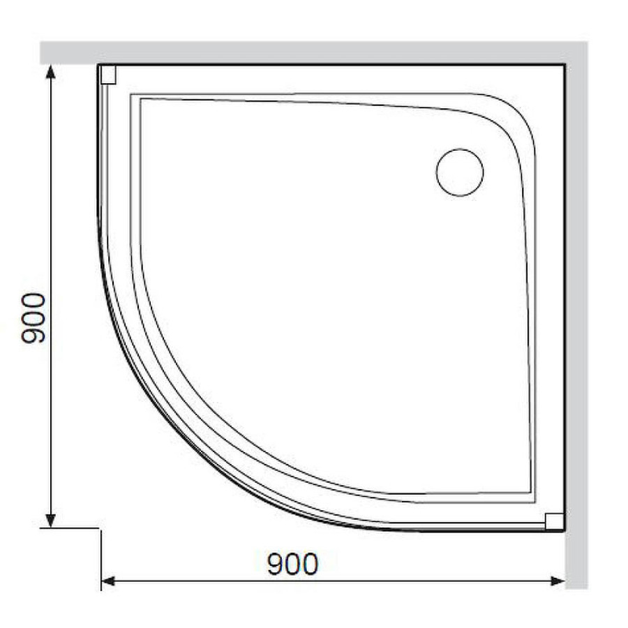 Акриловый поддон для душа AM.PM Like 90x90x16 W80T-301-090W Белый