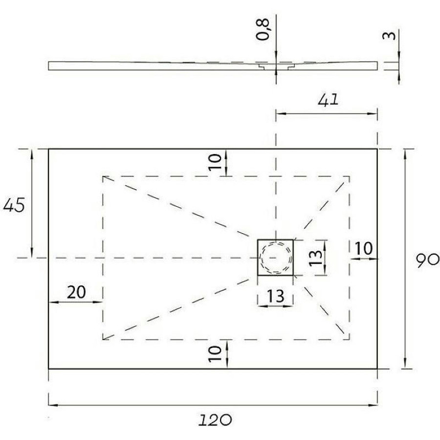 Душевой поддон из искусственного камня Aquanet Pleasure 120x90 258891 Черный