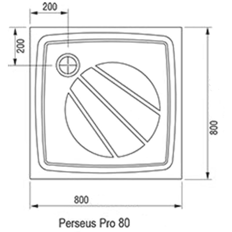 Душевой поддон из искусственного камня Ravak Perseus Pro 80х80 XA034401010 Белый