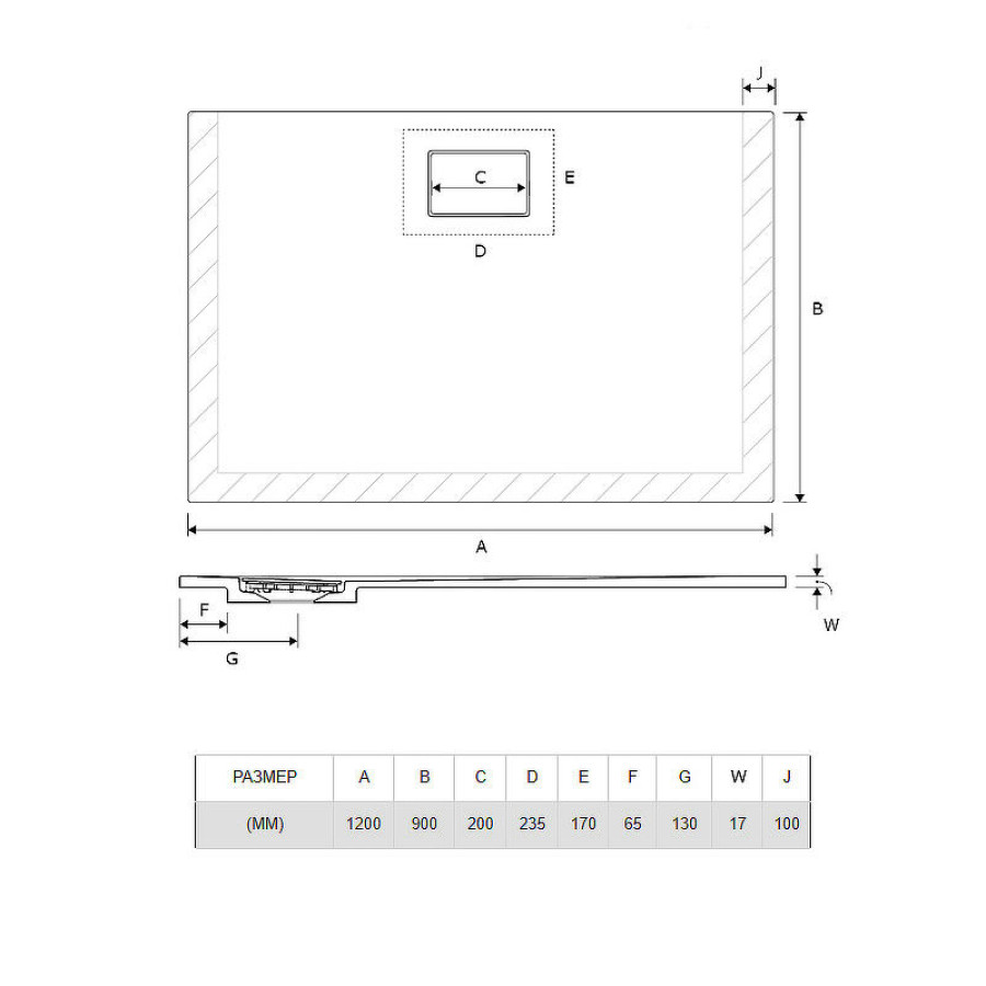 Акриловый поддон для душа Excellent Lavano Slim 120х90 BREX.1103.120.090.WHN Белый