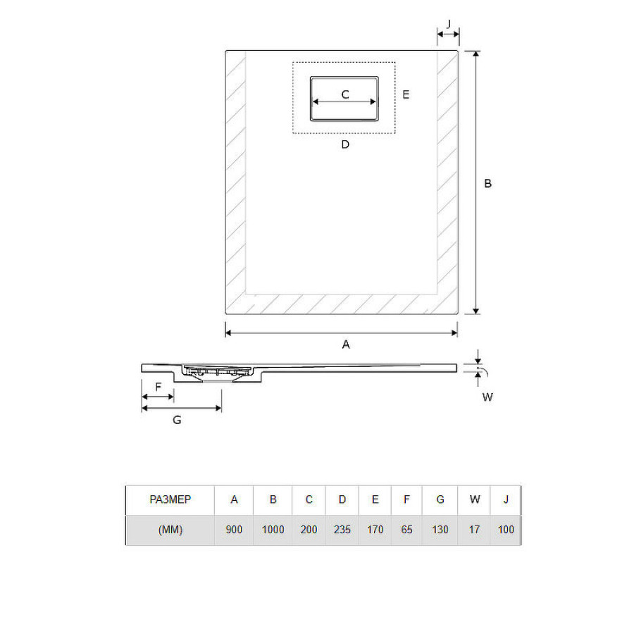 Акриловый поддон для душа Excellent Lavano Slim 100х90 BREX.1103.100.090.WHN Белый