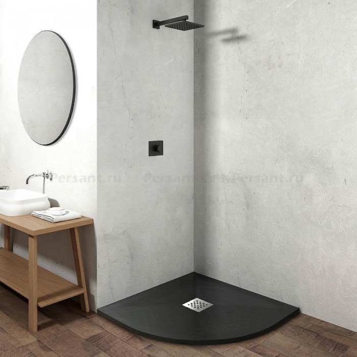 Душевой поддон из искусственного камня Vincea 90x90 VST-4SQ9090A Антрацит