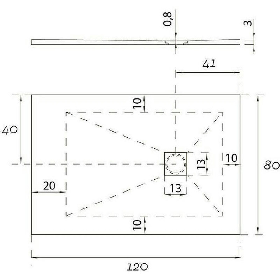 Душевой поддон из искусственного камня Aquanet Pleasure 120x80 258890 Черный