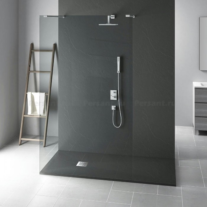 Душевой поддон из искусственного камня Vincea 90x90 VST-4SR9090A Антрацит