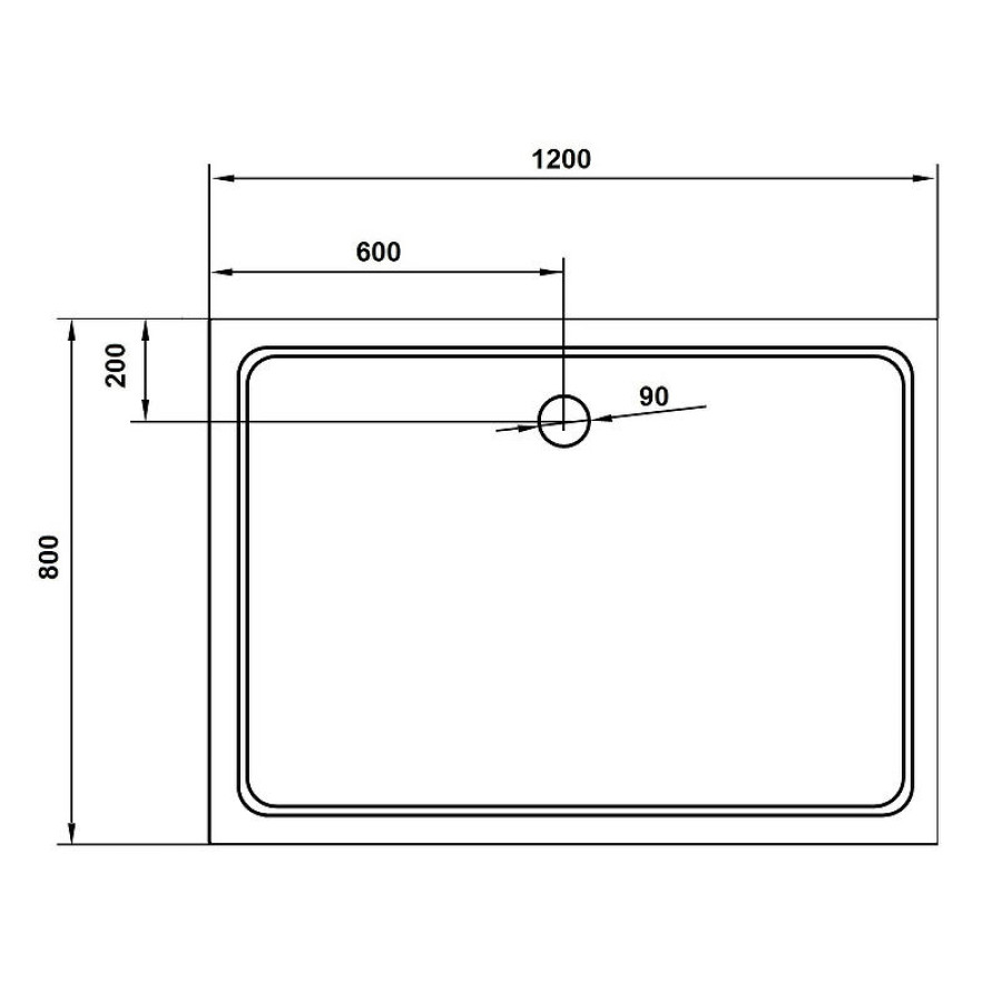 Душевой поддон из стеклокомпозита Cezares Tray SMC 120x80 TRAY-M-AH-120/80-35-W Белый