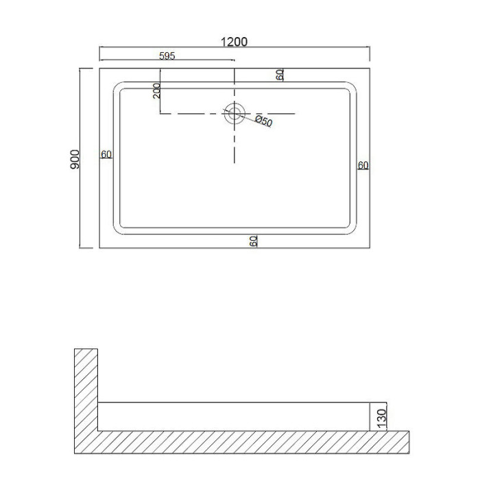 Душевой поддон из АБС-пластика Niagara Nova 120x90 NG-120-90Q Белый