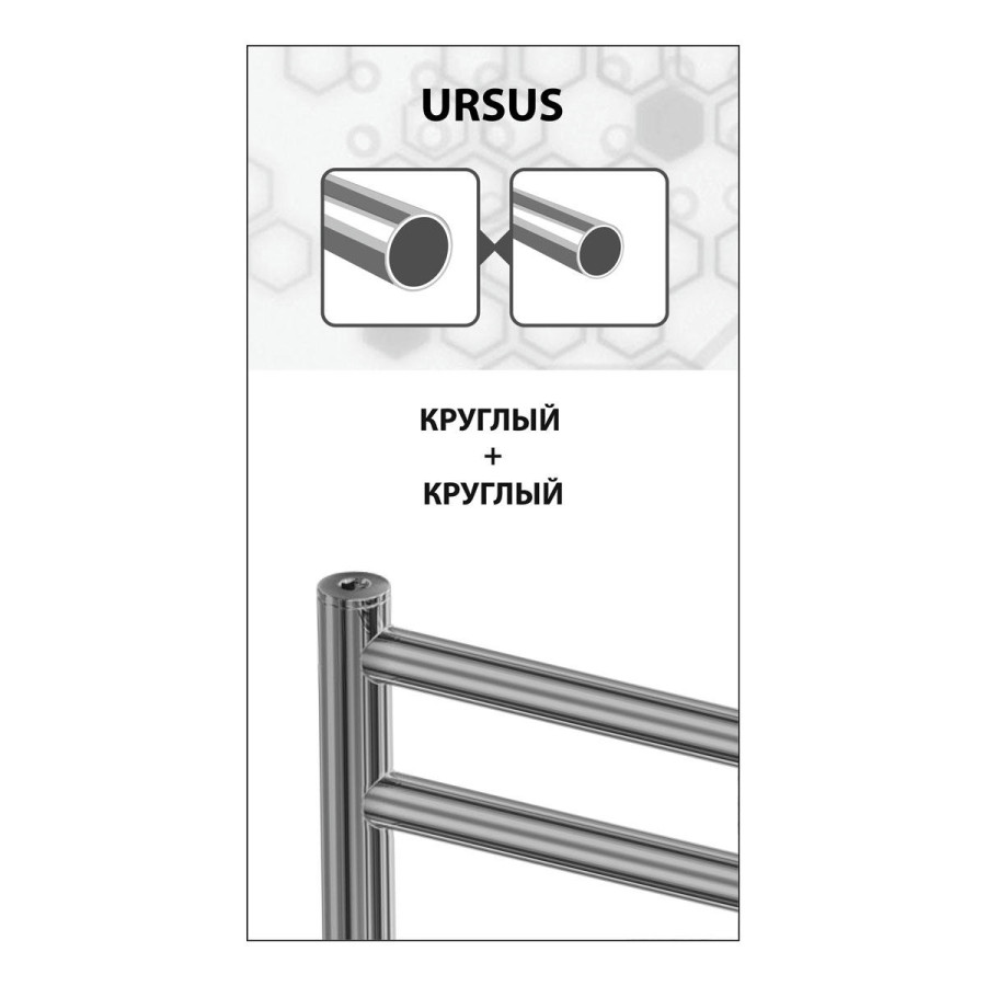 Полотенцесушитель электрический Lemark Ursus LM72607ЕBL П7 500x600, левый/правый, черный