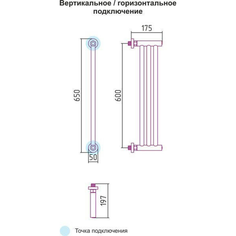 Полотенцесушитель водяной Сунержа Хорда 00-0124-0600