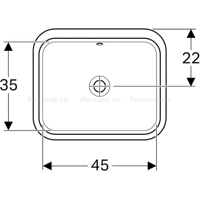 Раковина встраиваемая Geberit VariForm 500.760.01.2