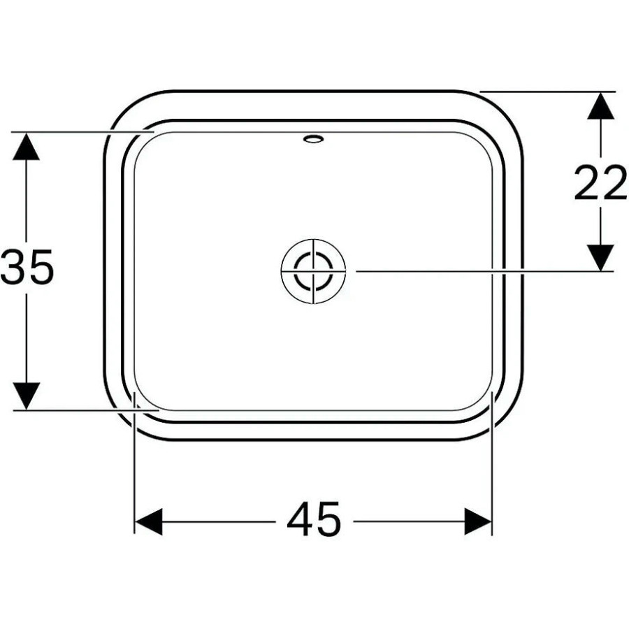 Раковина встраиваемая Geberit VariForm 500.760.01.2