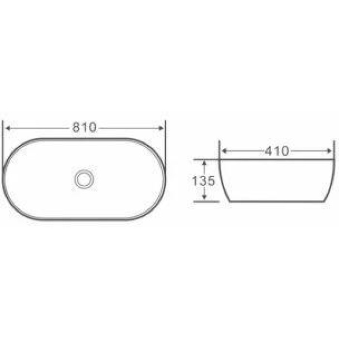 Раковина накладная BelBagno 81x41 BB1349